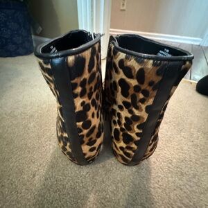 Leopard Print Ankle Boots